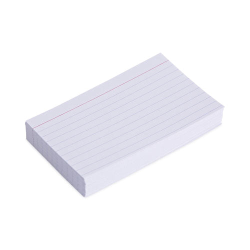 Image of Universal® Ruled Index Cards, 3 X 5, White, 100/pack