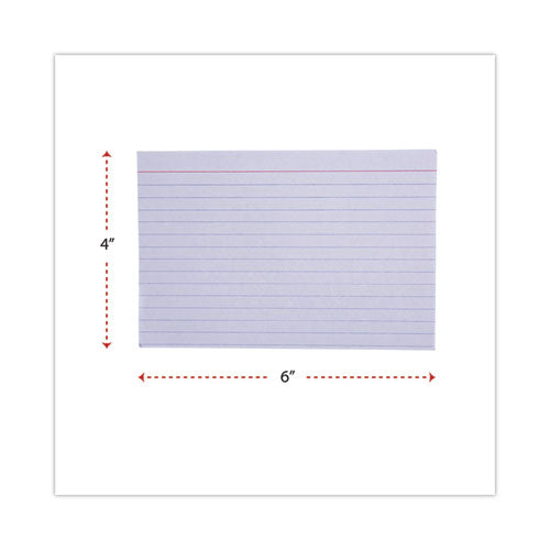Image of Universal® Ruled Index Cards, 4 X 6, White, 100/pack