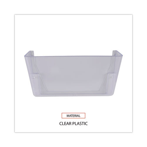 Image of Universal® Wall Files, 3 Sections, Letter Size, 13" x 4" x 14", Clear, 3/Set