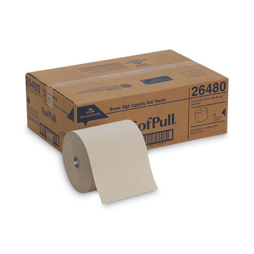 Image of Georgia Pacific® Professional Hardwound Roll Paper Towel, Nonperforated, 1-Ply, 7.87" x 1,000 ft, Brown, 6 Rolls/Carton