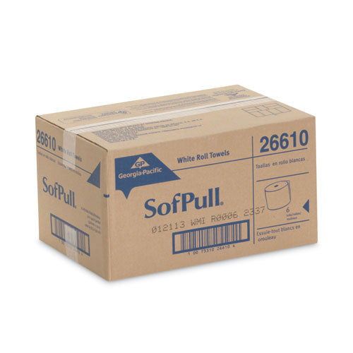 Image of Georgia Pacific® Professional Hardwound Paper Towel Roll, Nonperforated, 1-Ply, 9" x 400 ft, White, 6 Rolls/Carton
