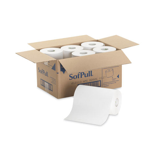 Image of Georgia Pacific® Professional Hardwound Paper Towel Roll, Nonperforated, 1-Ply, 9" x 400 ft, White, 6 Rolls/Carton