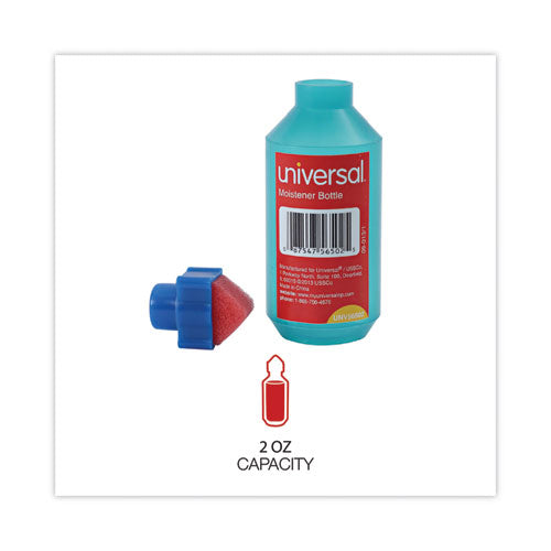 Image of Universal® Squeeze Bottle Moistener, 2 Oz, Blue