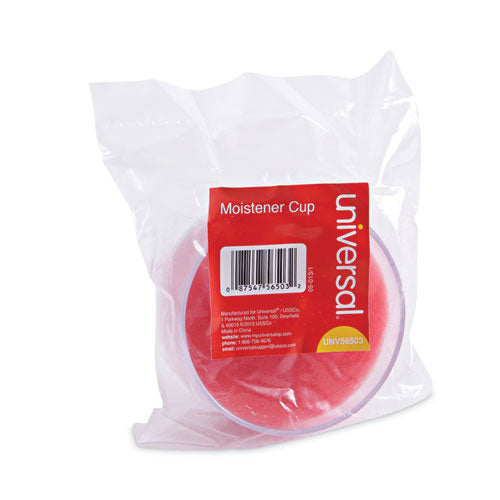 Image of Universal® Sponge Cup Moistener, 3" Diameter, Clear
