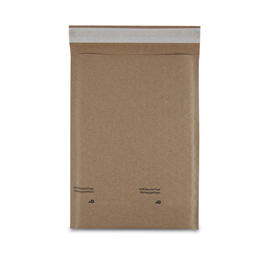 Image of Universal® Natural Self-Seal Cushioned Mailer, #0, Barrier Bubble Air Cell Cushion, Self-Adhesive Closure, 6 x 10, Kraft, 200/Carton