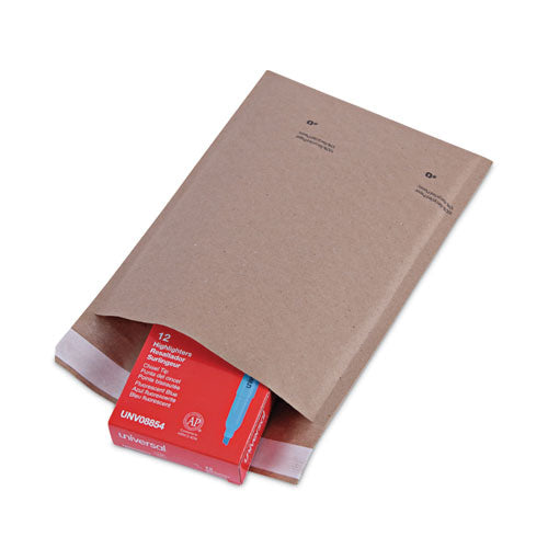 Image of Universal® Natural Self-Seal Cushioned Mailer, #0, Barrier Bubble Air Cell Cushion, Self-Adhesive Closure, 6 x 10, Kraft, 200/Carton