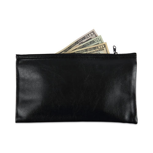 Image of Universal® Zippered Wallets/cases, Leatherette Pu, 11 X 6, Black, 2/pack