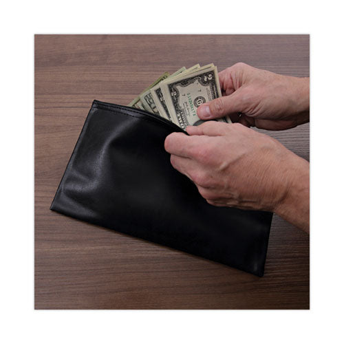 Image of Universal® Zippered Wallets/cases, Leatherette Pu, 11 X 6, Black, 2/pack