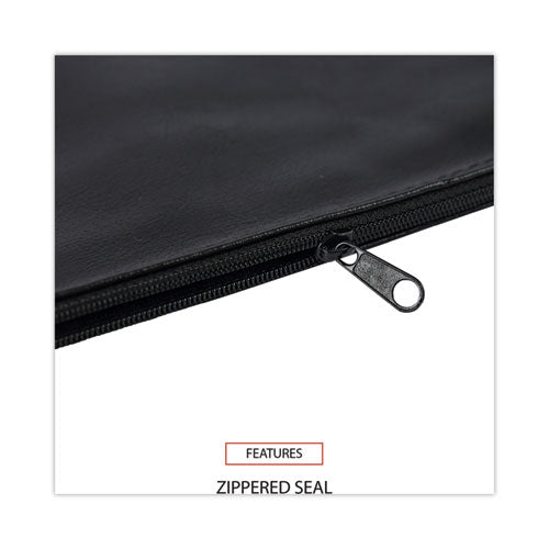 Image of Universal® Zippered Wallets/cases, Leatherette Pu, 11 X 6, Black, 2/pack