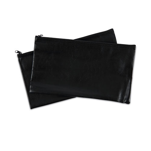 Image of Universal® Zippered Wallets/cases, Leatherette Pu, 11 X 6, Black, 2/pack