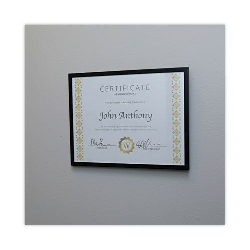 Image of Universal® Metal Photo Frame, Aluminum, 8.5 X 11, Black