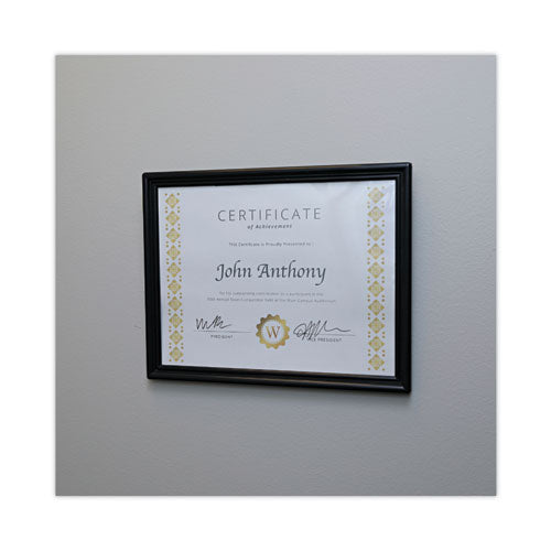 Image of Universal® All Purpose Document Frame, 8.5 x 11 Insert, Black, 3/Pack