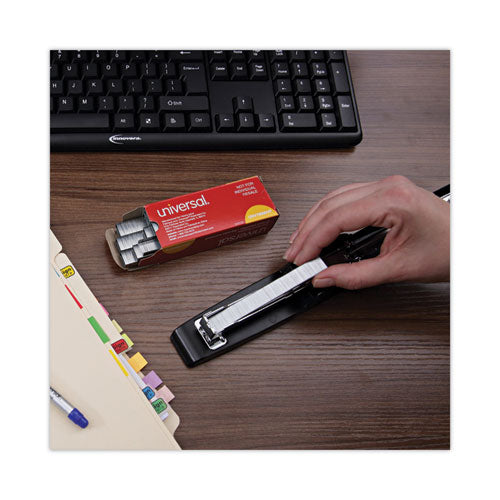 Image of Universal® Standard Chisel Point Staples, 0.25" Leg, 0.5" Crown, Steel, 5,000/Box, 5 Boxes/Pack, 25,000/Pack
