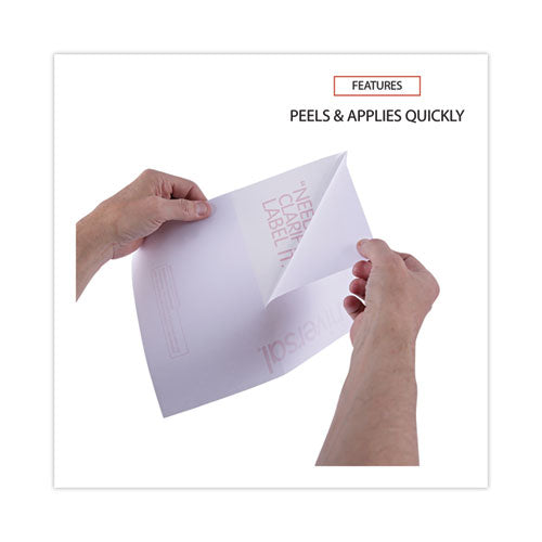 Image of Universal® White Labels, Inkjet/laser Printers, 5.5 X 8.5, White, 2/sheet, 100 Sheets/pack