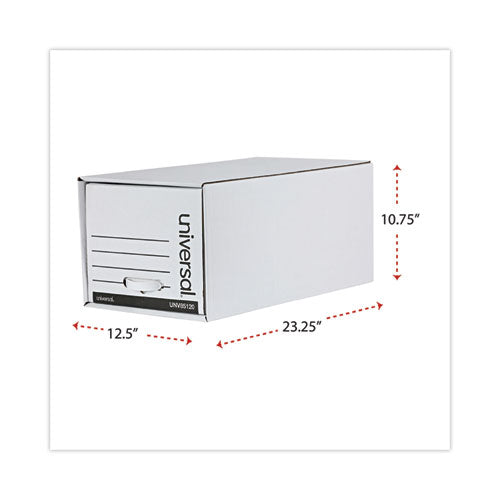Image of Universal® Economy Storage Drawer Files, Letter Files, White, 6/carton