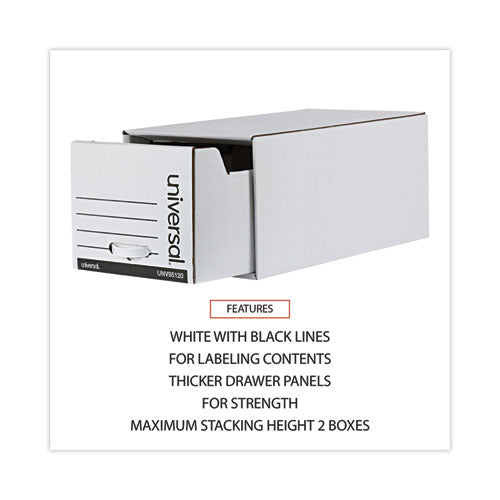 Image of Universal® Economy Storage Drawer Files, Letter Files, White, 6/carton