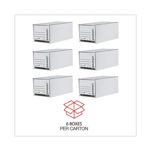 Image of Universal® Economy Storage Drawer Files, Letter Files, White, 6/carton