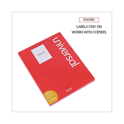 Image of Universal® Copier Mailing Labels, Copiers, 8.5 X 11, White, 100/box