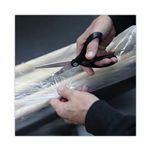 Image of Universal® Stainless Steel Office Scissors, 8" Long, 3.75" Cut Length, Straight Black Handle