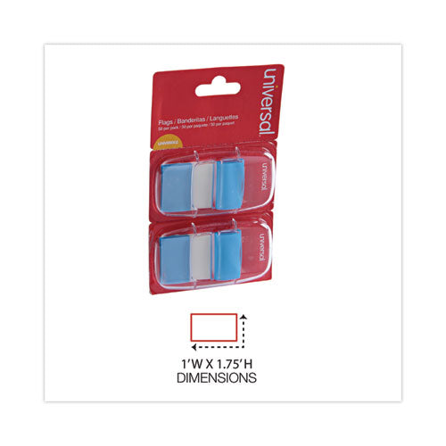 Image of Universal® Page Flags, Blue, 50 Flags/dispenser, 2 Dispensers/pack