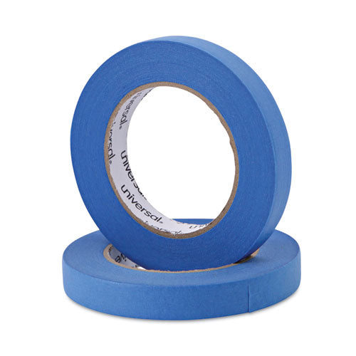 Image of Universal® Premium Blue Masking Tape With Uv Resistance, 3" Core, 18 Mm X 54.8 M, Blue, 2/pack