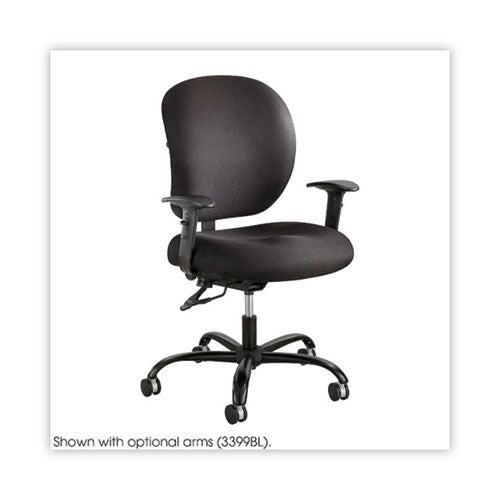 Image of Safco® Alday Intensive-Use Chair, Supports Up To 500 Lb, 17.5" To 20" Seat Height, Black