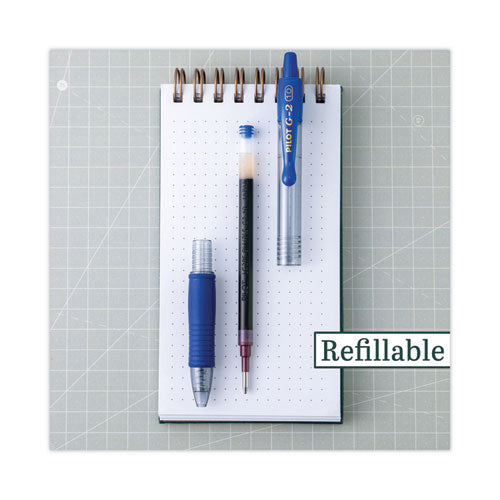 Image of Pilot® G2 Premium Gel Pen, Retractable, Bold 1 mm, Blue Ink, Smoke/Blue Barrel, Dozen