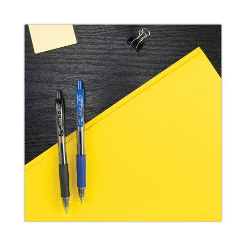 Image of Pilot® G2 Premium Gel Pen, Retractable, Fine 0.7 mm, Blue Ink, Smoke/Blue Barrel, 12/Pack
