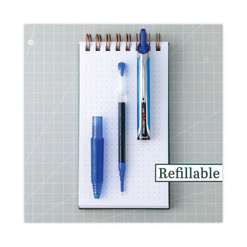 Image of Pilot® Precise V5RT Rollerball Pen, Retractable, Extra-Fine 0.5 mm, Blue Ink, Blue Barrel