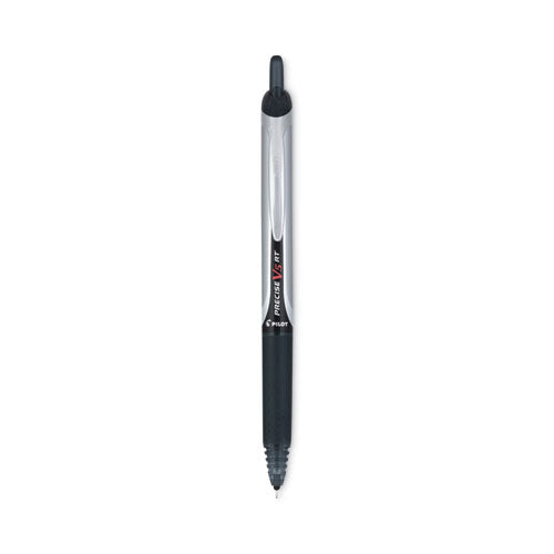 Image of Pilot® Precise V5RT Rollerball Pen, Retractable, Extra-Fine 0.5 mm, Black Ink, Black Barrel