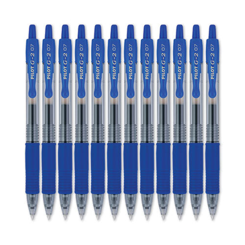 Image of Pilot® G2 Premium Gel Pen Convenience Pack, Retractable, Fine 0.7 mm, Black Ink, Smoke/Black Barrel, 36/Pack