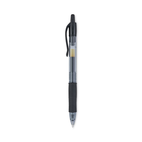 Image of Pilot® G2 Premium Gel Pen Convenience Pack, Retractable, Fine 0.7 mm, Black Ink, Smoke/Black Barrel, 36/Pack