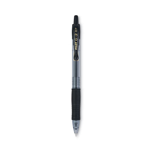 Image of Pilot® G2 Premium Gel Pen Convenience Pack, Retractable, Fine 0.7 mm, Black Ink, Smoke/Black Barrel, 36/Pack