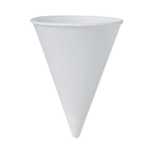 Image of SOLO® Cone Water Cups, 4 oz, Paper, White, 200/Pack