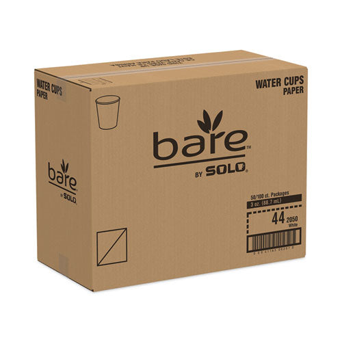 Image of SOLO® Paper Water Cups, 3 oz, White, 100/Pack