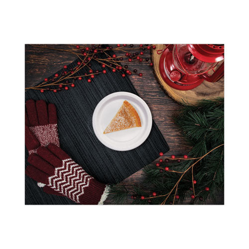 Image of SOLO® Bare Eco-Forward Clay-Coated Paper Dinnerware, ProPlanet Seal, Plate, 9" dia, White, 500/Carton