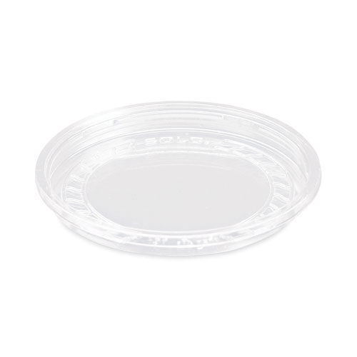 Image of SOLO® Bare Eco-Forward RPET Deli Container Lids, Recessed Lid, Fits 8 oz Containers, Clear, Plastic, 50/Pack, 10 Packs/Carton