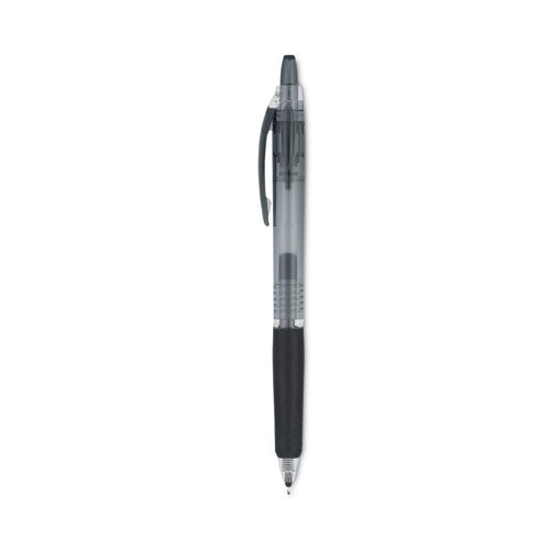 Image of Pilot® Precise Gel BeGreen Gel Pen, Retractable, Fine 0.7 mm, Black Ink, Smoke Barrel, Dozen