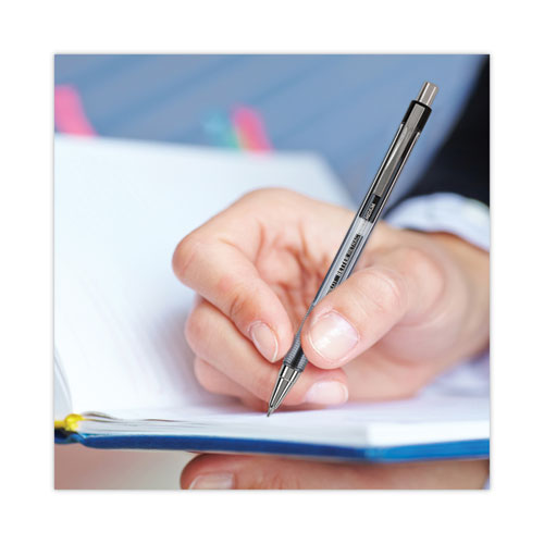Image of Pilot® Better Ballpoint Pen, Retractable, Fine 0.7 Mm, Black Ink, Smoke Barrel, Dozen