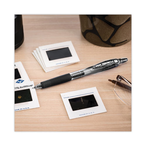 Image of Pilot® Precise Gel BeGreen Gel Pen, Retractable, Fine 0.7 mm, Black Ink, Smoke Barrel, Dozen