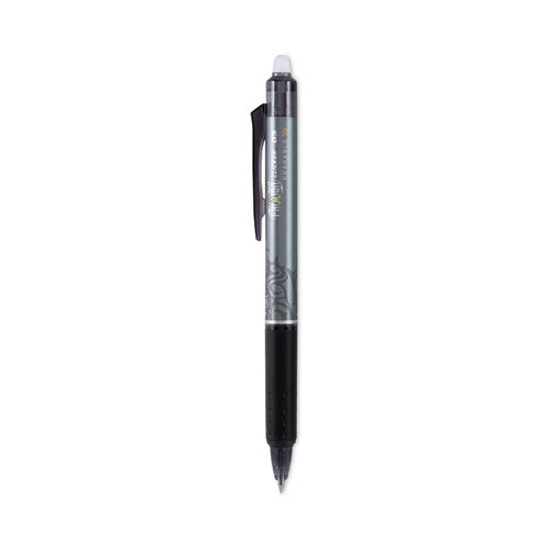 Image of Pilot® Frixion Clicker Erasable Gel Pen, Retractable, Extra-Fine 0.5 Mm, Black Ink, Black Barrel, Dozen