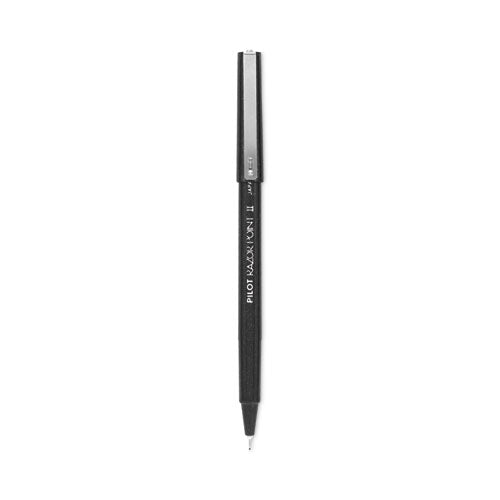 Image of Pilot® Razor Point II Super Fine Line Porous Point Pen, Stick, Super-Fine 0.2 mm, Black Ink, Black Barrel, Dozen