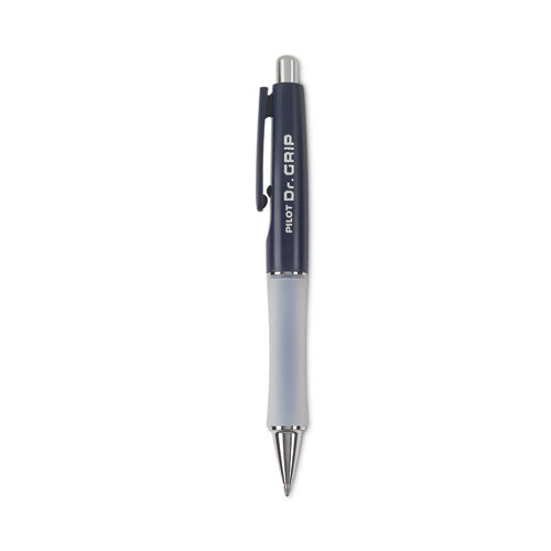 Image of Pilot® Dr. Grip Ballpoint Pen, Retractable, Medium 1 Mm, Blue Ink, Navy Barrel
