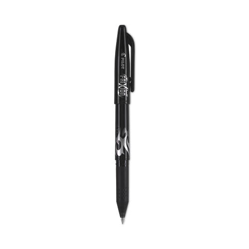 Image of Pilot® FriXion Ball Erasable Gel Pen, Stick, Fine 0.7 mm, Black Ink, Black Barrel
