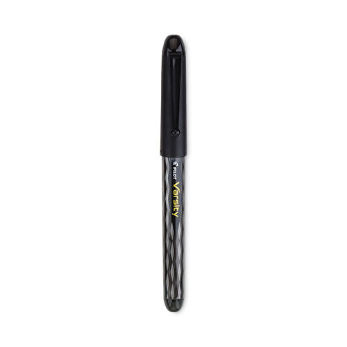 Image of Pilot® Varsity Fountain Pen, Medium 1 mm, Black Ink, Clear/Black Barrel