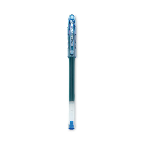 Image of Pilot® Neo-Gel Gel Pen, Stick, Fine 0.7 mm, Blue Ink, Translucent Blue Barrel, Dozen