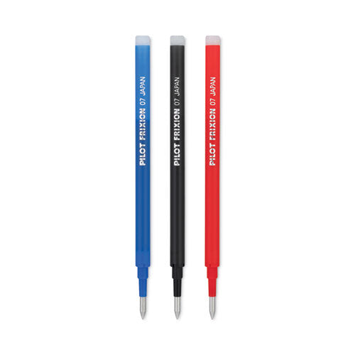 Image of Pilot® Refill For Pilot Frixion Erasable, Frixion Ball, Frixion Clicker And Frixion Lx Gel Ink Pens, Fine Tip, Assorted Ink, 3/pack