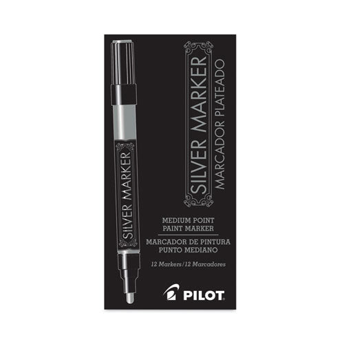 Image of Pilot® Creative Art And Crafts Marker, Medium Brush Tip, Silver