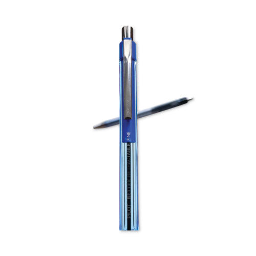 Image of Pilot® Better Ballpoint Pen, Retractable, Fine 0.7 Mm, Blue Ink, Translucent Blue Barrel, Dozen