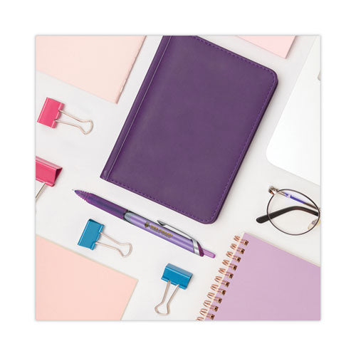 Image of Pilot® Precise V5RT Rollerball Pen, Retractable, Extra-Fine 0.5 mm, Purple Ink, Purple Barrel